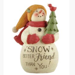 238-13790 Snowman with Christmas Tree and Bird
