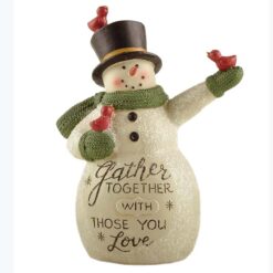 238-13791 Snowman with Three Birds
