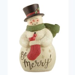 238-13793 BE MERRY SNOWMAN W/STOCKING
