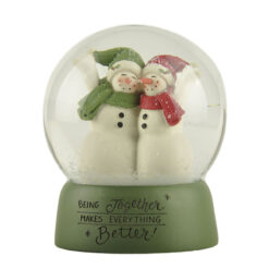 238-13804 Two Snowmen Hugging Each Other 100mm Snow Globe