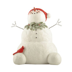 238-13814 Snowman with Red Bird