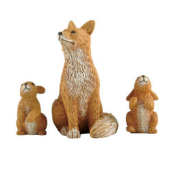 238-13820 S/3 ANIMALS-FOX & TWO BUNNIES