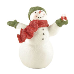 238-13822 SNOWMAN W/GREEN HAT & CANDY CANE