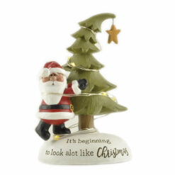 238-13909 SANTA W/LIGHTED CHRISTMAS TREE