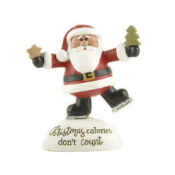 238-13913 CHRISTMAS CALORIES DON'T COUNT SANTA ON SNOW BASE