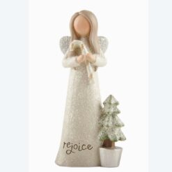 238-13927 REJOICE CHRISTMAS ANGEL W/CANDY CANE & TREE