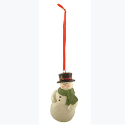 238-52131 SNOWMAN W/GREEN SCARF CHRISTMAS ORNAMENT