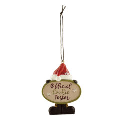 238-52150 Orn-Elf with Sign-Official Cookie Tester