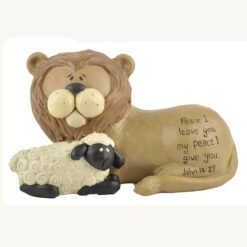 1211-87510 'PEACE I LEAVE W/YOU' LION W/LAMB