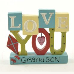 1411-89216 LOVE YOU GRANDSON' W/KITE ON BASE