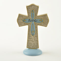 151-89247 'HOPE' CROSS ON BLUE BASE
