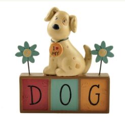 1511-10651 DOG BLOCKS W/DOG/FLOWER (M4)