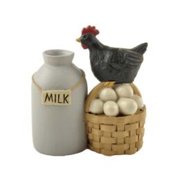 1611-11292 MILK CAN W/BASKET/EGGS/CHICKEN (M4)