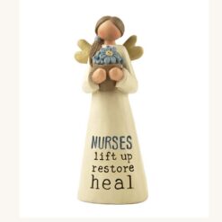 164-10999 NURSES LIFT UP' ANGEL W/FLOWERS (M4)