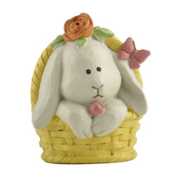241-14012 SPRING BUNNY IN WOVEN BASKET