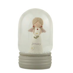 241-14168 JANUARY BIRTHSTONE ANGEL SNOW GLOBE