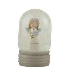 241-14169 FEBRUARY BIRTHSTONE ANGEL SNOW GLOBE