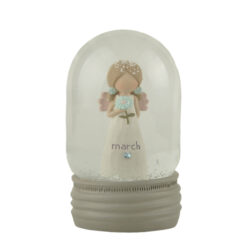 241-14170 MARCH BIRTHSTONE ANGEL SNOW GLOBE