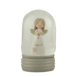 241-14171 APRIL BIRTHSTONE ANGEL SNOW GLOBE
