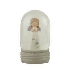 241-14172 MAY BIRTHSTONE ANGEL SNOW GLOBE