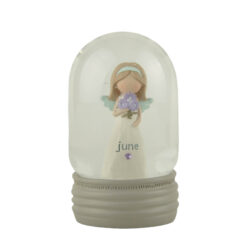 241-14173 JUNE BIRTHSTONE ANGEL SNOW GLOBE