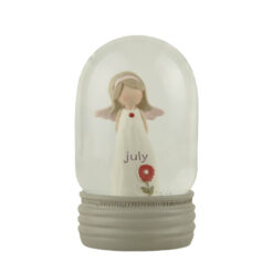 241-14174 JULY BIRTHSTONE ANGEL SNOW GLOBE