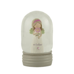 241-14177 OCTOBER BIRTHSTONE ANGEL SNOWGLOBE