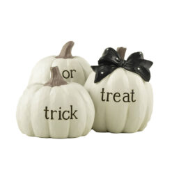 246-13991 Pumpkins w/bow-trick or treat