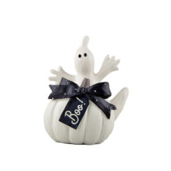 246-13995 BOO GHOST W/WHITE PUMPKIN