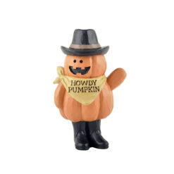 246-13999 Pumpkin ghost w/hat-HOWDY PUMPKIN