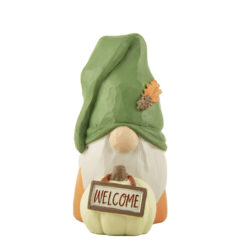 246-14005 Gnome w/pumpkin-WELCOME