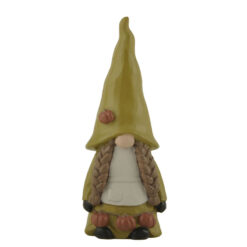 246-14137 Gnome girl with pumpkin garland