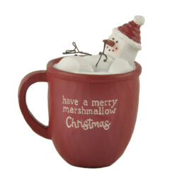248-14059 HOT COCOA MUG W/MARSHMALLOW SNOWMAN