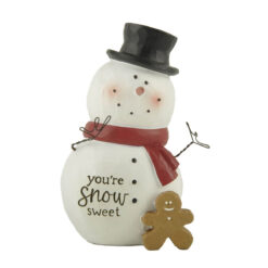 248-14060 SNOWMAN W/GINGERBREAD COOKIE