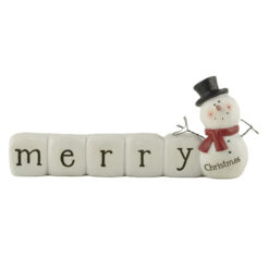 248-14070 SNOWMAN MERRY CHRISTMAS BLOCK