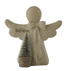 248-14100 ANGEL W/CHRISTMAS TREE - BELIEVE
