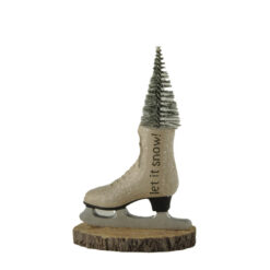 248-14103 Tree & skate on log base-Let it snow!
