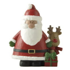 248-14109 SANTA W/GIFT BOX & REINDEER