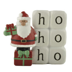 248-14112 Santa & gift box w /block-ho ho