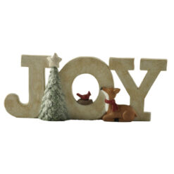 248-14126 Christmas tree & reindeer w/JOY plaque