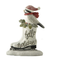 248-14151 Bird & skates on snow base