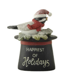 248-14155 Bird on hat-Holidays