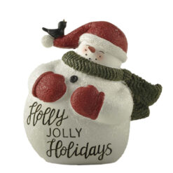 248-14162 Fat snowman w/bird
