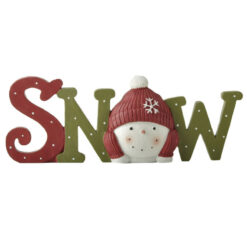 248-14180 Snowman head w/words-SNOW