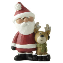 248-14184 SANTA & REINDEER FIGURINE