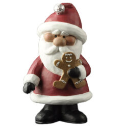 248-14195 Santa holds gingerbread