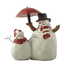 248-14201 Snowmen holding umbrella