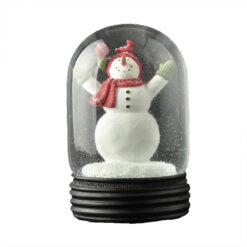 248-14218 Snowman w bird 100mm Jar Snow Globe