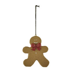248-52156 ORN- semi 3D gingerbread w/bow