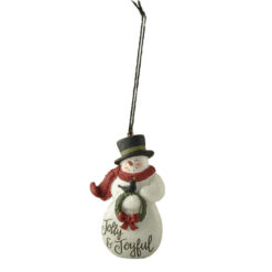 248-52174 ORN-snowman w/hat & wreath